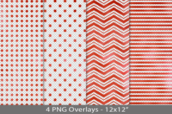 Red foil seamless pattern overlay, PNG Product Image 1