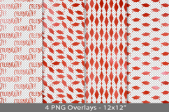 Red foil seamless pattern overlay, PNG Product Image 1