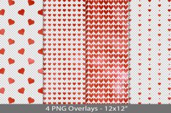 Red foil seamless pattern overlay, PNG Product Image 1
