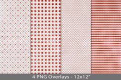 Red foil seamless pattern overlay, PNG Product Image 1