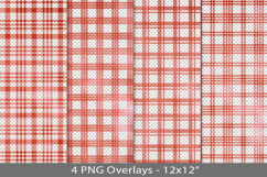 Red foil seamless pattern overlay, PNG Product Image 1