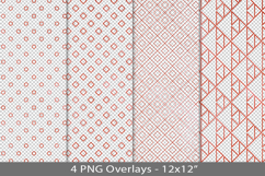 Red foil seamless pattern overlay, PNG Product Image 1