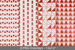 Red foil seamless pattern overlay, PNG Product Image 1