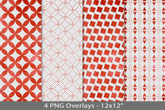 Red foil seamless pattern overlay, PNG Product Image 1