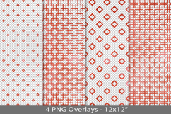 Red foil seamless pattern overlay, PNG Product Image 1
