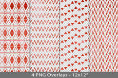 Red foil seamless pattern overlay, PNG Product Image 1