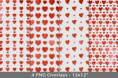 Red foil seamless pattern overlay, PNG Product Image 1
