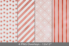 Red foil seamless pattern overlay, PNG Product Image 1
