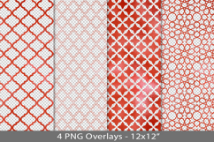 Red foil seamless pattern overlay, PNG Product Image 1