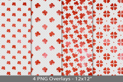 Red foil seamless pattern overlay, PNG Product Image 1
