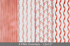 Red foil seamless pattern overlay, PNG Product Image 1