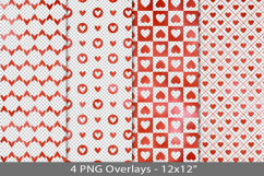 Red foil seamless pattern overlay, PNG Product Image 1