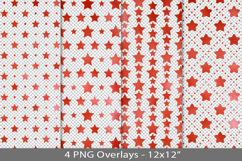 Red foil seamless pattern overlay, PNG Product Image 1