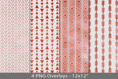 Red foil seamless pattern overlay, PNG Product Image 1
