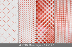 Red foil seamless pattern overlay, PNG Product Image 1
