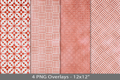 Red foil seamless pattern overlay, PNG Product Image 1