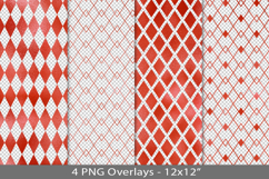 Red foil seamless pattern overlay, PNG Product Image 1