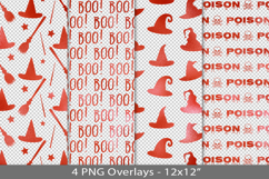 Red foil seamless pattern overlay, PNG Product Image 1
