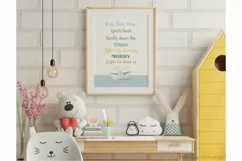 Nursery Rhyme Wall Art | Origami poster | Kids Room Nursery Product Image 1