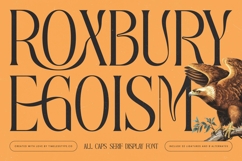Roxbury Egoism - All Caps Serif Display Font Product Image 1