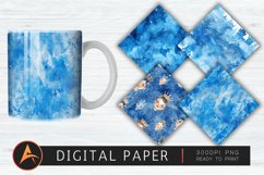 Royal Blue Watercolor Princes Digital Paper Product Image 1