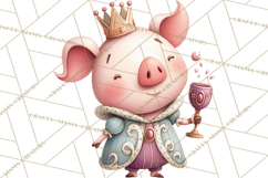 Royal Farm Animal Clipart PNG Cute Regal Animals Product Image 4