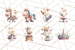Royal Farm Animal Clipart PNG Cute Regal Animals Product Image 2