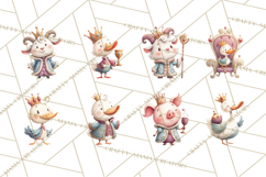 Royal Farm Animal Clipart PNG Cute Regal Animals Product Image 3