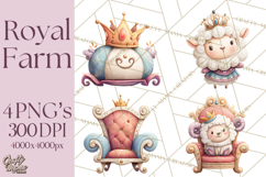 Royal Farm Animal Clipart PNG Cute Regal Animals Product Image 1