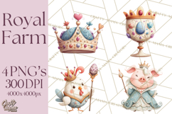 Royal Farm Animal Clipart PNG Cute Regal Animals Product Image 1