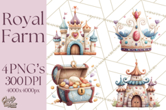 Royal Farm Animal Clipart PNG Cute Regal Animals Product Image 1