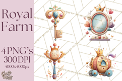 Royal Farm Animal Clipart PNG Cute Regal Animals Product Image 1