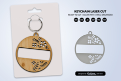 Royal Floral Round Keychain Lasercut Product Image 2