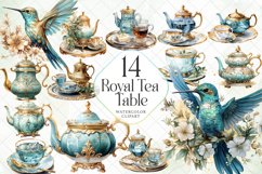 Royal Tea Table Sublimation Clipart Product Image 1