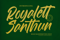Royalett Santhun Bold Handwritten Font Product Image 1