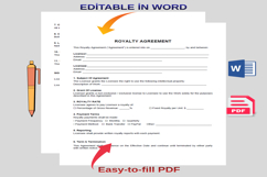 Editable Royalty Agreement Template Product Image 1