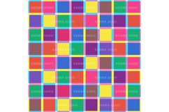 Retro Modern Colourful Squares Surface Background Pattern Product Image 1