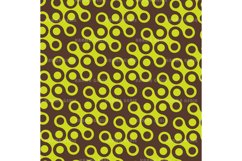 Lime Green And Brown Retro Modern Pattern Digital Paper Product Image 1