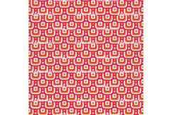 Pink White &amp; Orange Retro Overlapping Squares Background Product Image 1