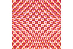 Pink White &amp; Orange Retro Overlapping Squares Background Product Image 1