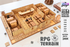 RPG Terrain and Miniature Building Laser Cut | Tabletop Game Product Image 1