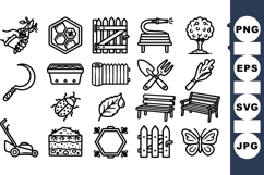 Hand Drawn Garden Tools And Insect Clipart Bundle Product Image 1