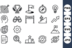 Business Goal and Success Icons Vector Set Product Image 1