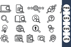 Line Art Search Icon SVG Bundle For UI Design Product Image 1