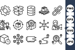 Logistics Supply Chain Vector Icon Set Bundle Product Image 1