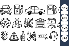 Car And Auto Icon SVG Clipart Bundle For Designs Product Image 1