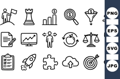 Business Strategy Icon SVG Set for Presentations Product Image 1