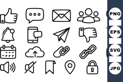 Minimalist Social Media Icon SVG Set for Websites Product Image 1