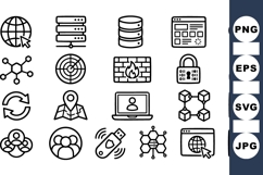 Modern Network Technology Icon Pack for Web Projects Product Image 1