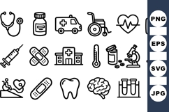 Medical Icon SVG Bundle for Healthcare Designs Product Image 1